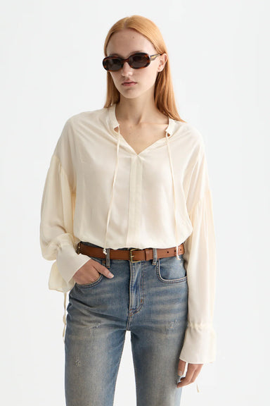 Scotch & Soda - Easy Drawstring Top - Eggnog - Front