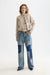 scotch and soda embroidered crewneck cardigan oatmeal melange