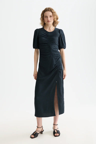 scotch and soda jersey midi dress carbon front