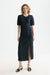 scotch and soda jersey midi dress carbon front