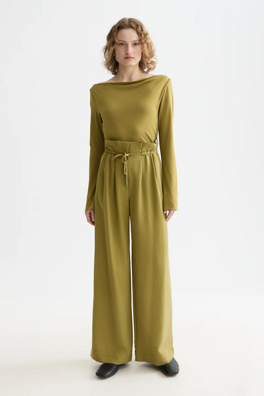 scotch and soda june wide leg green moss
