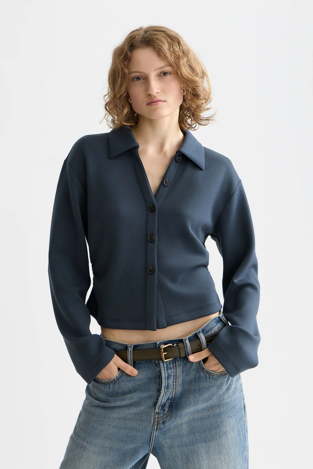 scotch and soda modal shirt carbon front