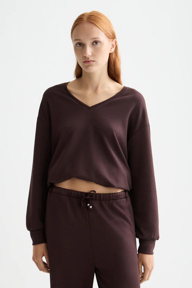 Scotch & Soda - Modal Sweater - Chocolate Plum - Front