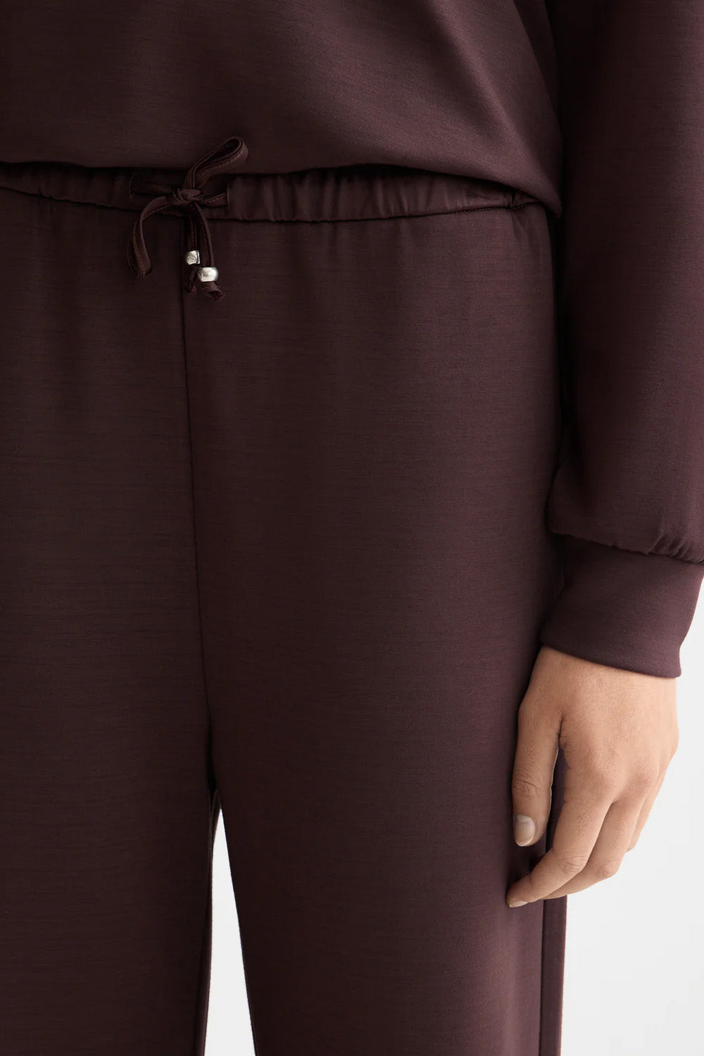 Scotch & Soda - Modal Sweatpant - Chocolate Plum - Detail