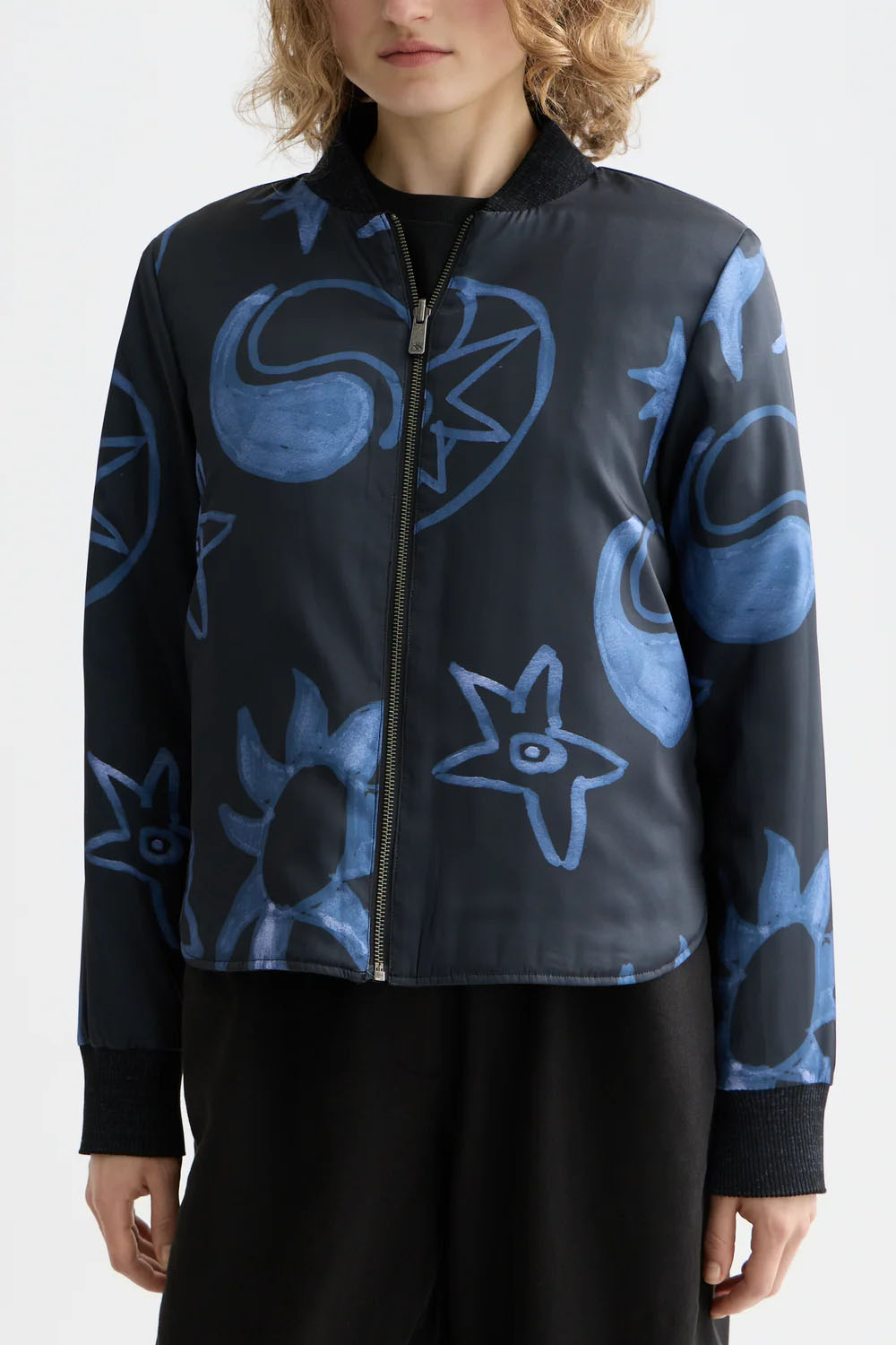 scotch and soda quilted reversible bomber jacket meteorite detail