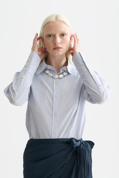 scotch and soda regular fit poplin shirt infinity stripe profile