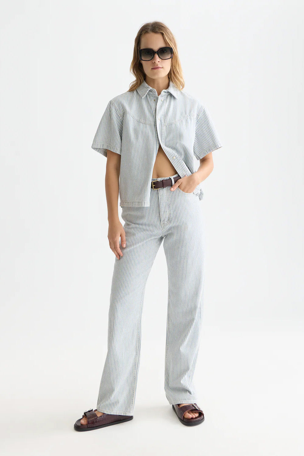 scotch and soda ripple straight jeans indigo stripe