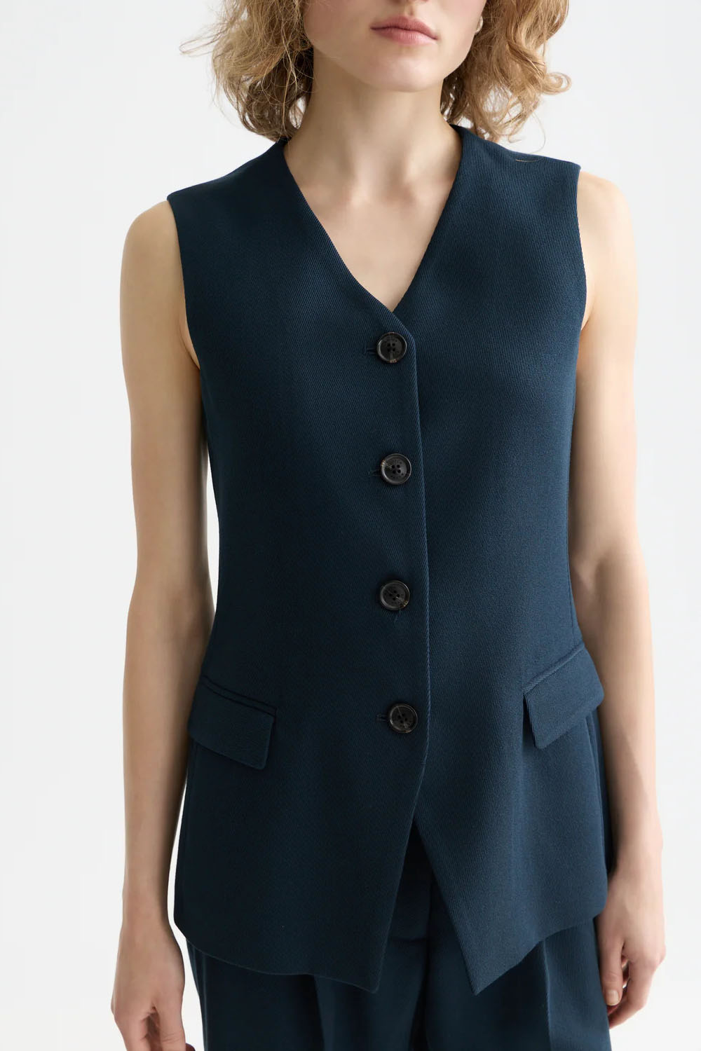 scotch and soda tailored gilet carbon detail