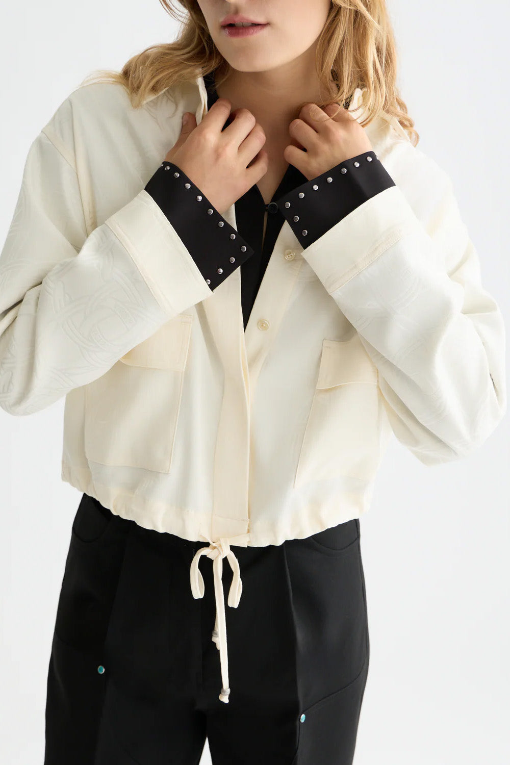 scotch and soda utility shirt eggnog detail