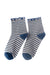 Accity - Check Plaid Ruffle Socks - Navy