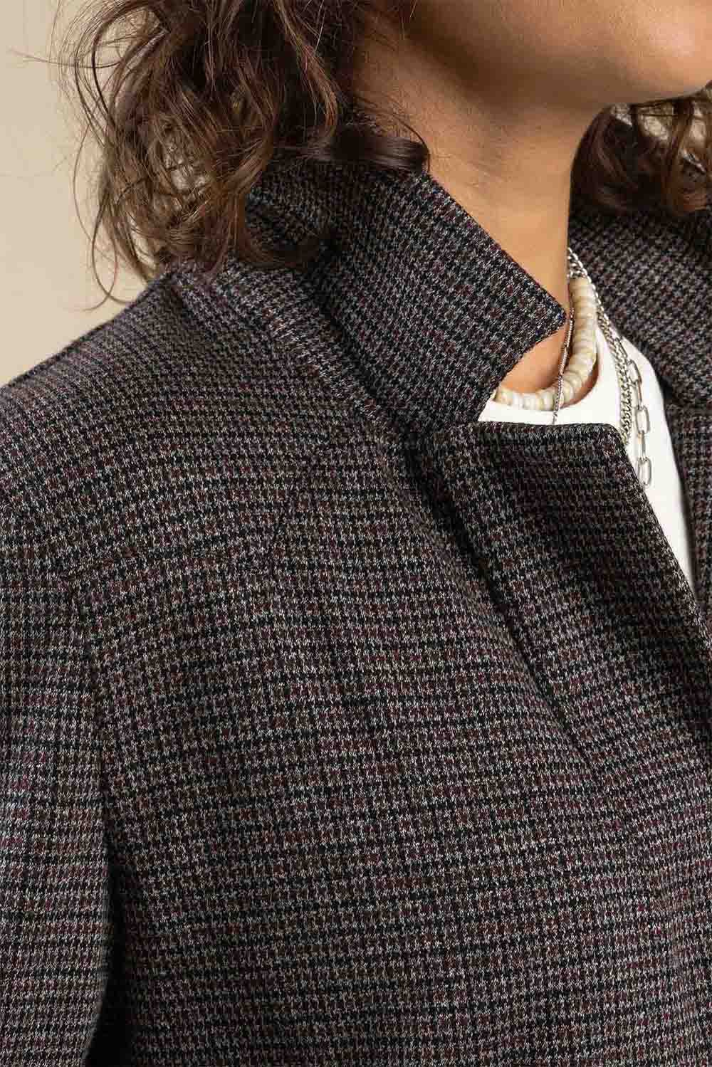 sender eleanor relaxed western blazer gray detail