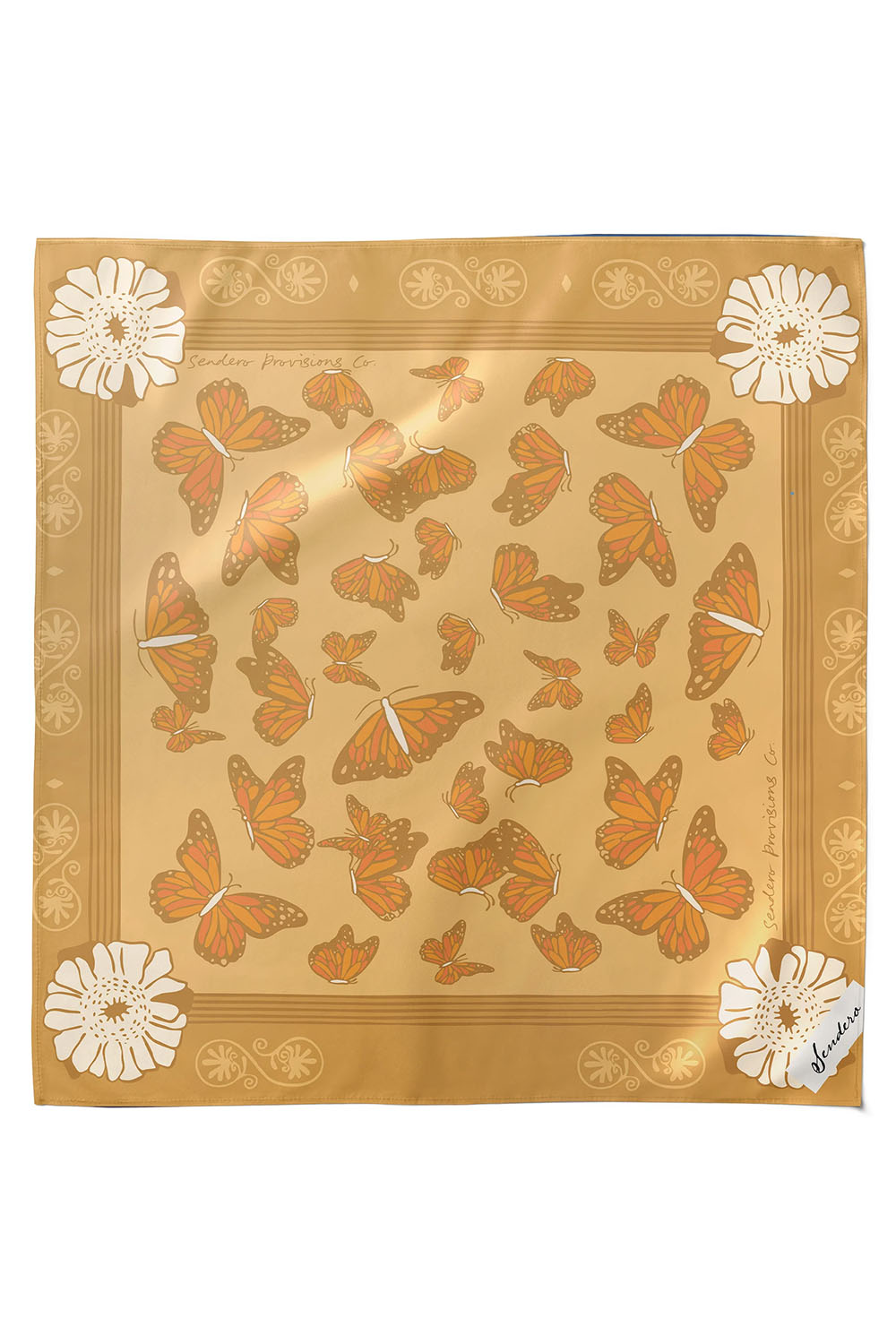 Sendero Butterfly Bandana Scarf — Flat-lay view