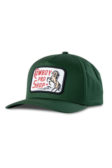 Sendero Cowboy Pro Shop Hat in Green — Quarter view