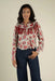 Sendero June Blouse in Desert Floral Rosado — Front view