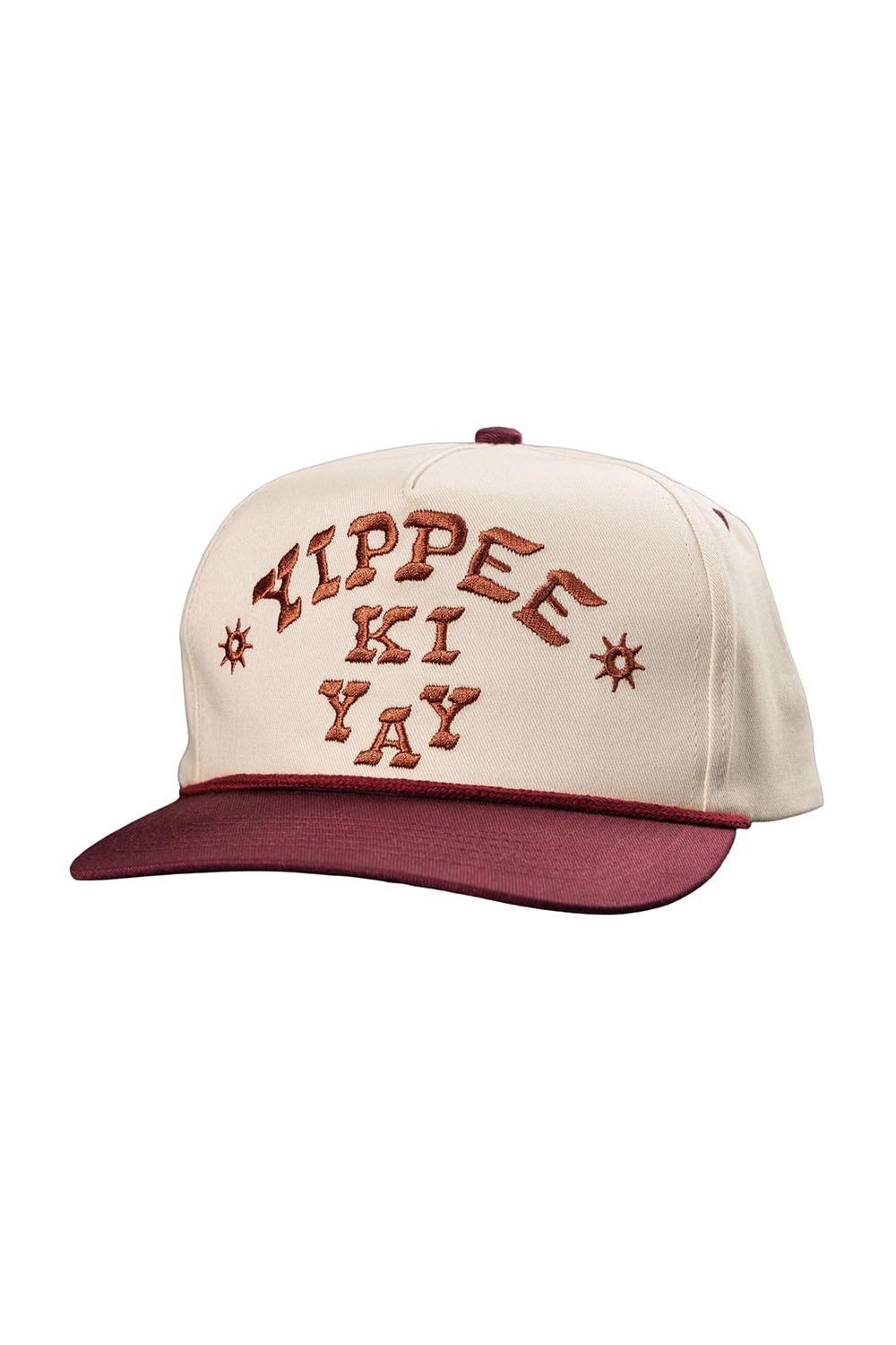Sendero Yippee Ki Yay Hat in White — Quarter view