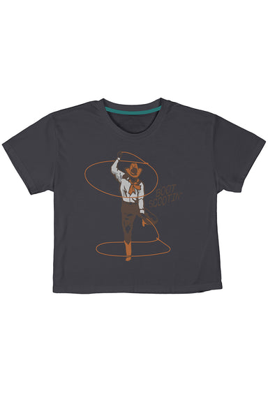Sendero - Boot Scootin' Crop Tee - Vintage Black 
