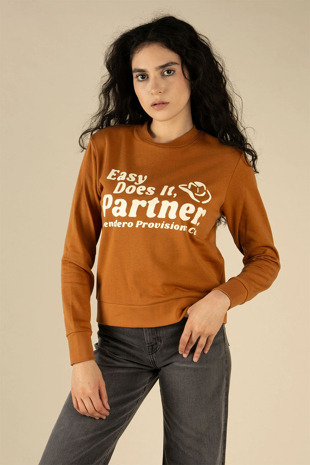 sendero easy does it sweatshirt meerkat model