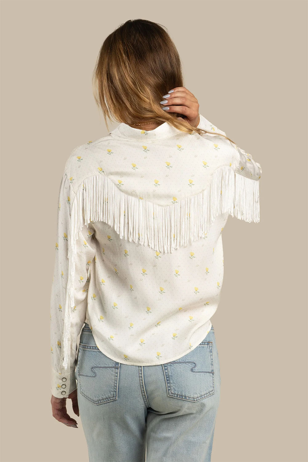 Sendero - June Blouse - Texas Rose Print  - Back