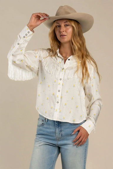 Sendero - June Blouse - Texas Rose Print - Front