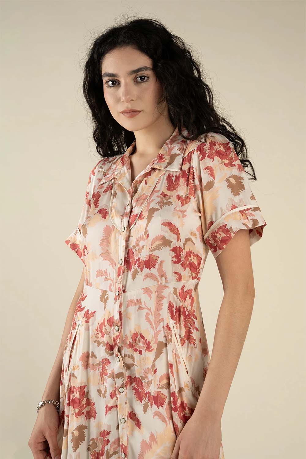 sendero la dahlia dress ivory detail