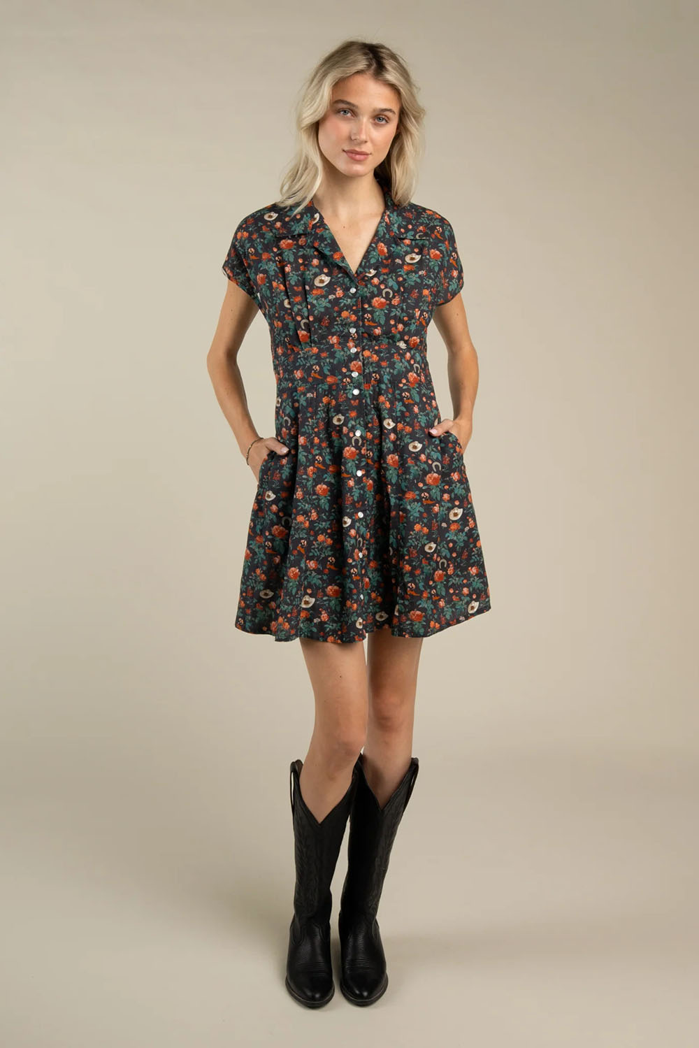 sendero marabella dress desert rose front