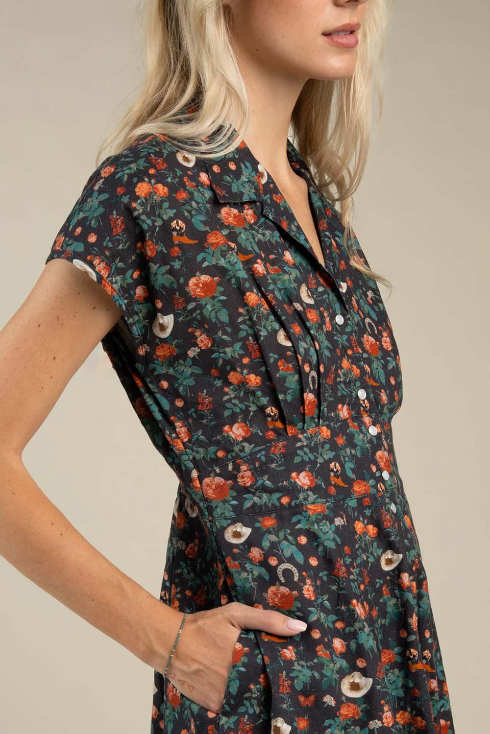 sendero marabella dress desert rose side