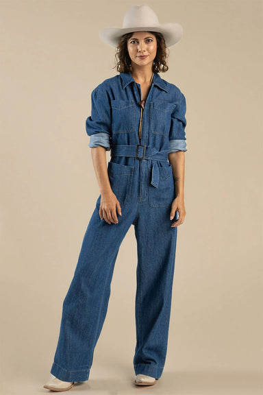 Sendero - Margot Jumpsuit - Indigo - Front