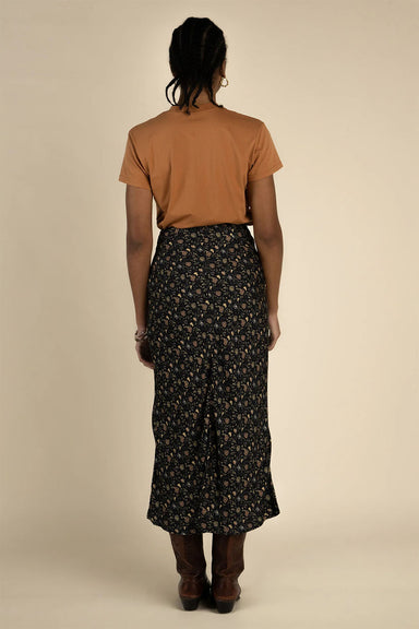 sendero pearla slip skirt black floral back