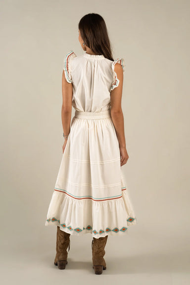 sendero prairie skirt vintage white back