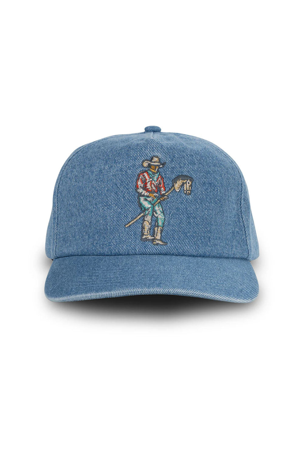 sendero stick horse hat washed denim front