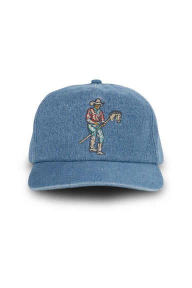 sendero stick horse hat washed denim front