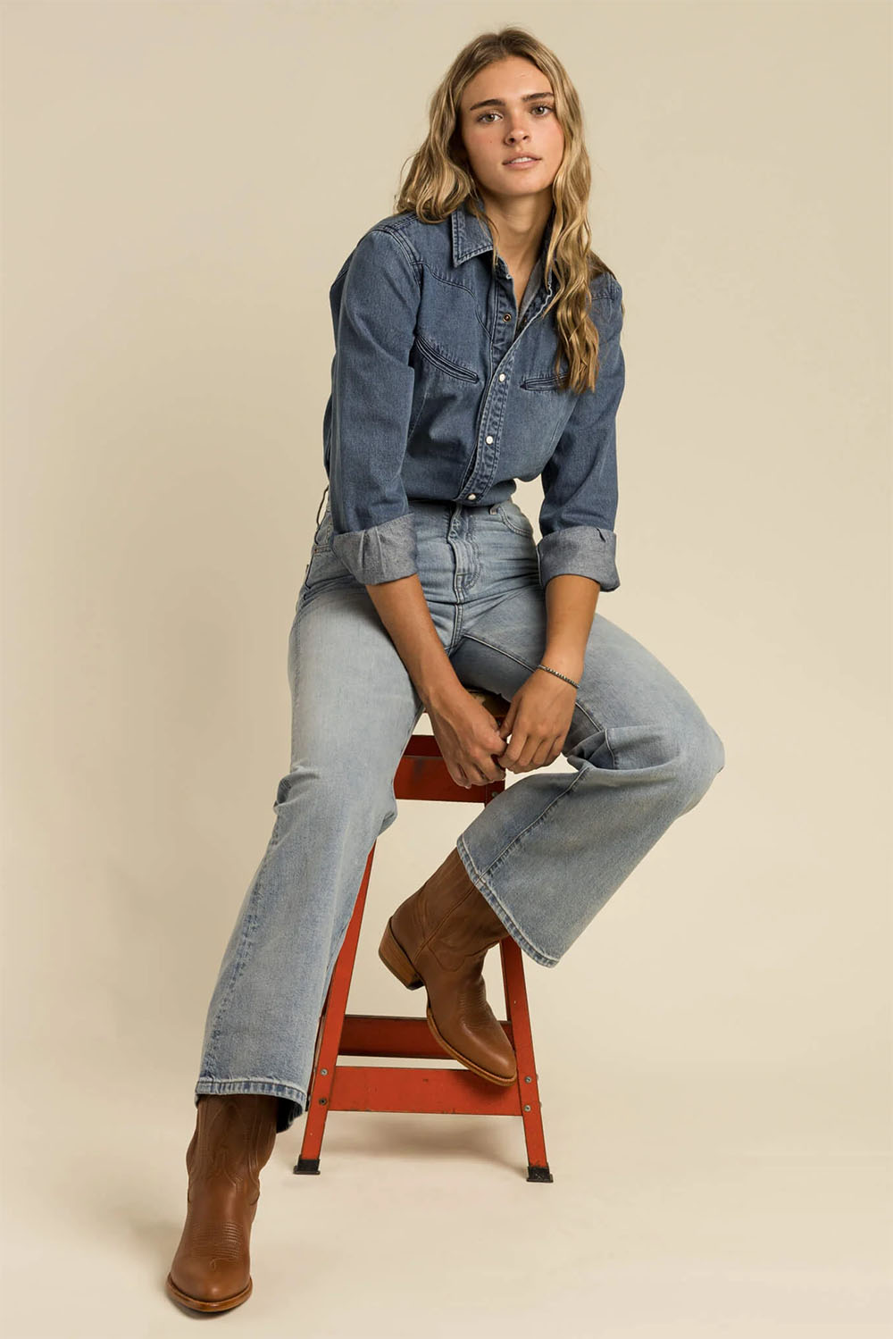 Sendero - Yoakam Pearl Snap - Classic Denim