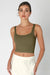 Niki Biki - Lettuce Edge Crop Top - Oak Moss