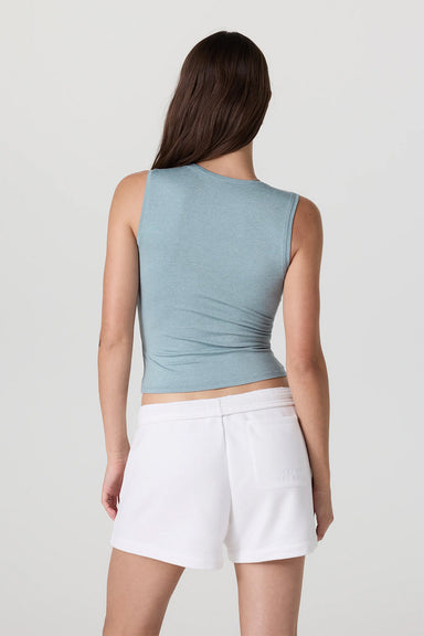 Vuori - Halo Essential Scoop Tank - Shade Heather - Back