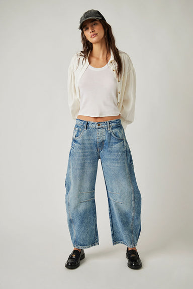 Free People - Good Luck Barrel Jean - Ultra Light Beam