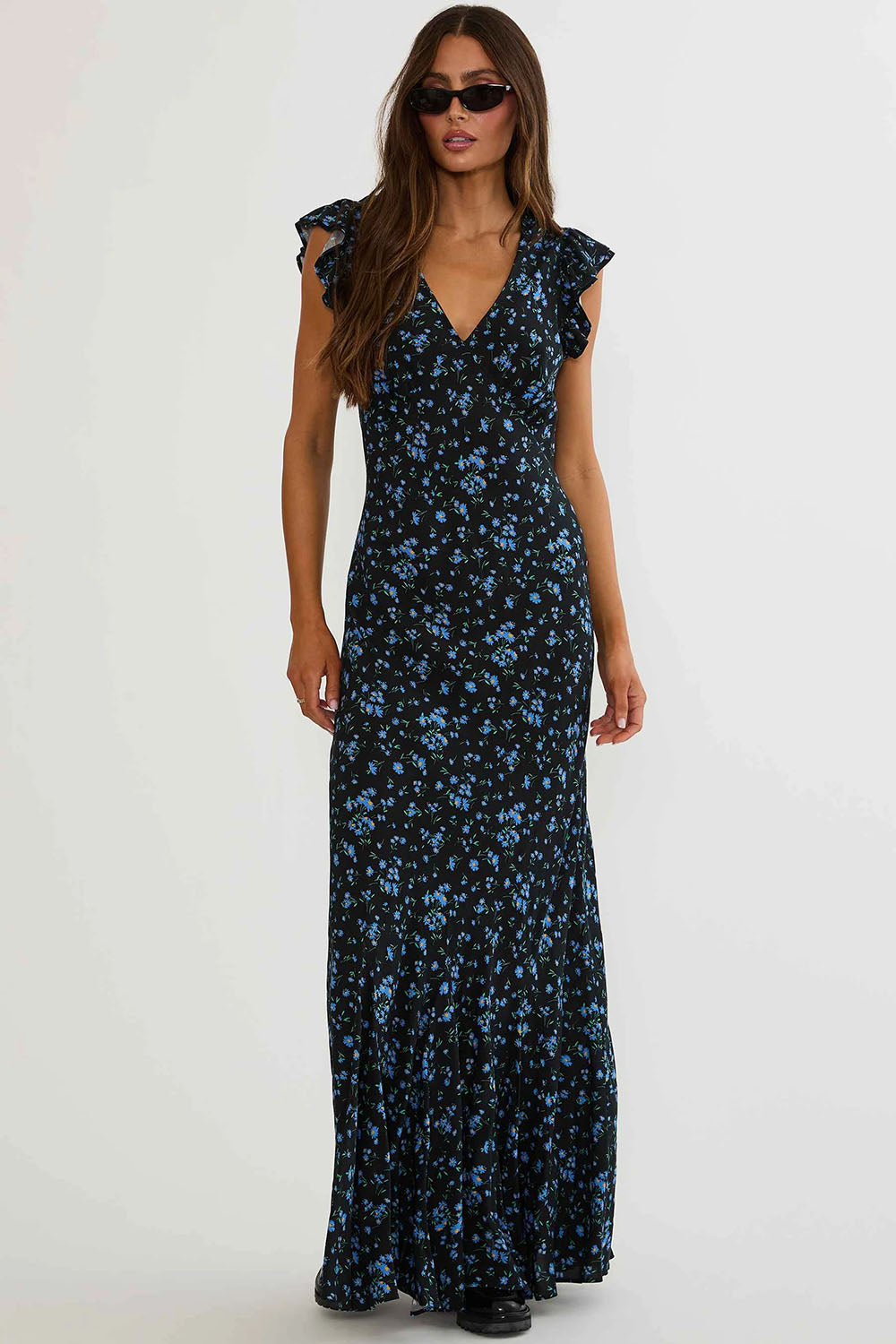 Beach Riot - Elodie Dress - Wild Bluebell - Front