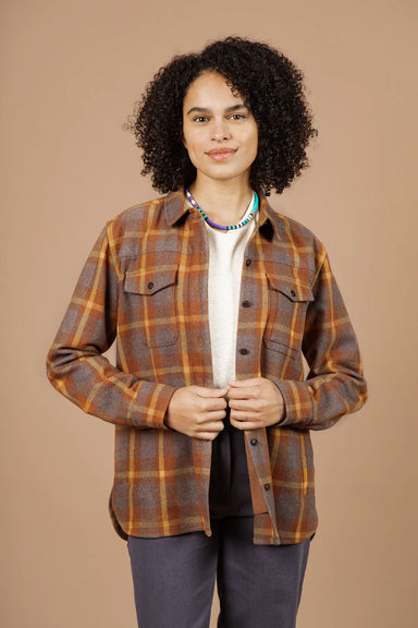 Bridge & Burn - Harlow Shirt Jacket - Sunrise Plaid - Front