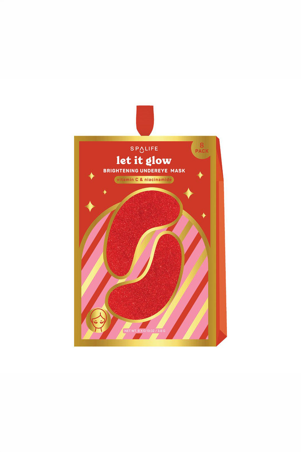 SpaLife Holiday Let It Glow Undereye Masks — Front view