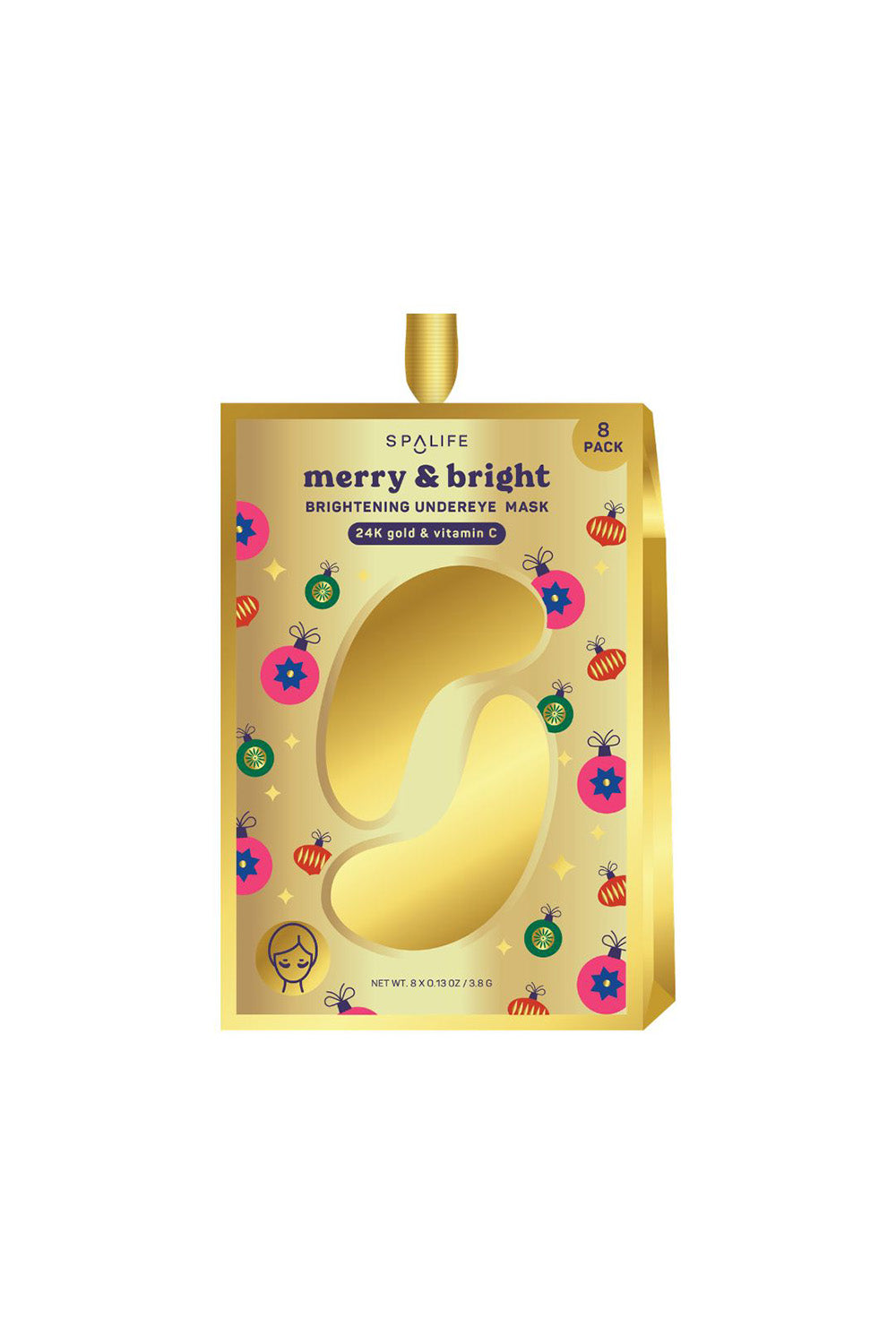 SpaLife Holiday Merry & Bright Undereye Masks — Front view