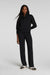 spanx airessentials shawl collar half zip in very black