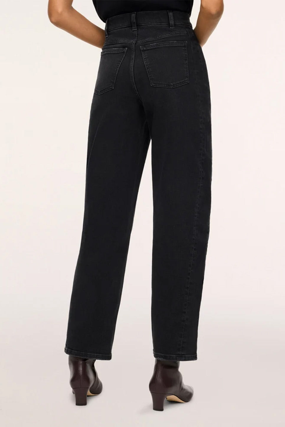 Spanx Authentic 360 Barrel Leg Jeans in Deep Space — Back view