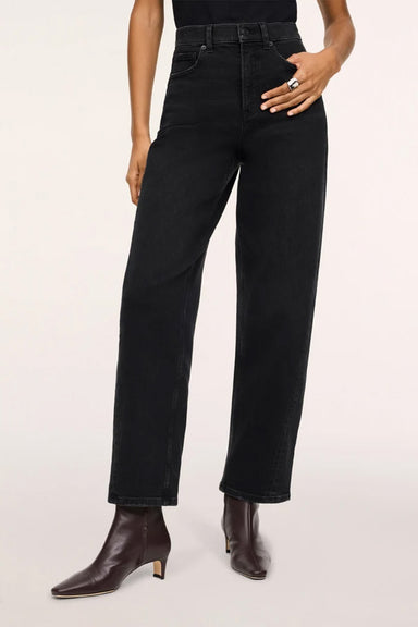 Spanx Authentic 360 Barrel Leg Jeans in Deep Space — Front view