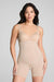 spanx oncore high waisted mid thigh in oat front view