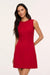 Spanx Ponte Seamed Mini Dress in Amaryllis — Front view