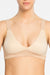 spanx unlined bralette in crem brulee and toasted oatmeal front view