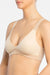 spanx unlined bralette in crem brulee and toasted oatmeal side view
