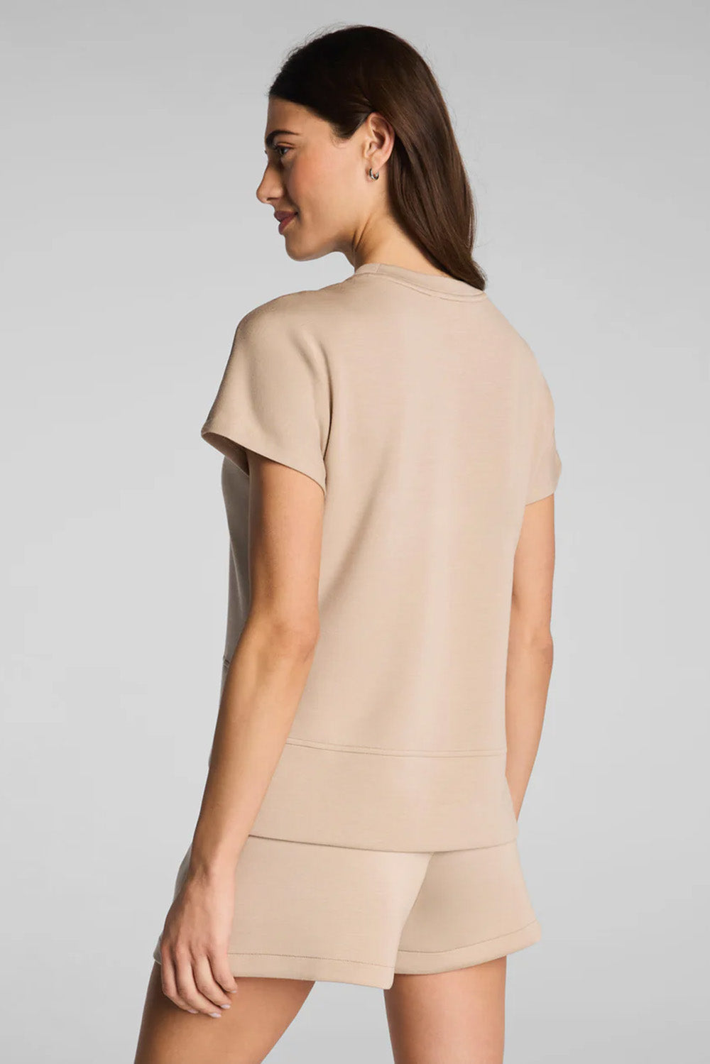 spanx airessentials crewneck tee dune back