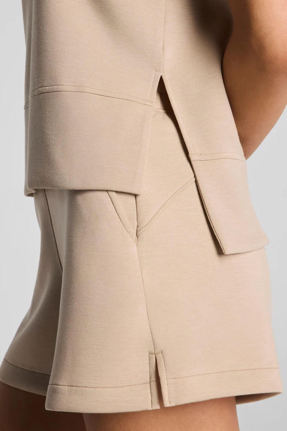 spanx airessentials crewneck tee dune detail