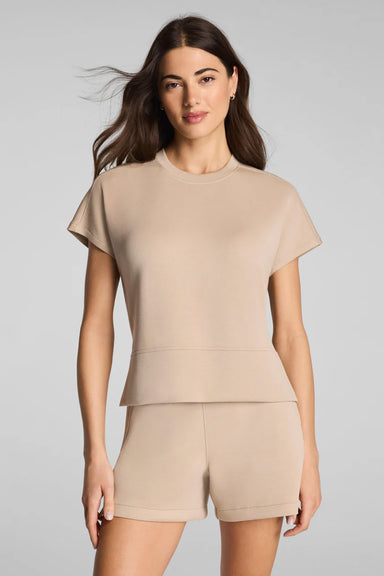 spanx airessentials crewneck tee dune front