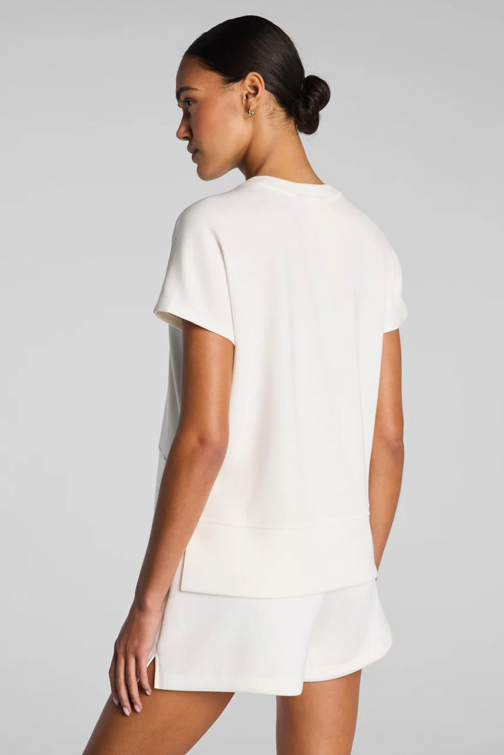 spanx airessentials crewneck tee powder back